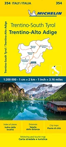Michelin Trentino - Südtirol: Straßen- und Tourismuskarte 1:200.000 (MICHELIN Localkarten)