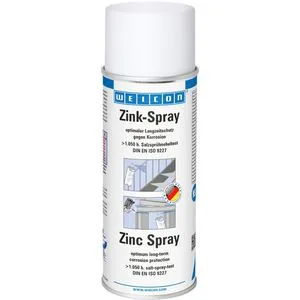 WEICON Korrosionsschutz Zink-Spray 11000400, Grundierung, Langzeitschutz, grau, matt, 400ml