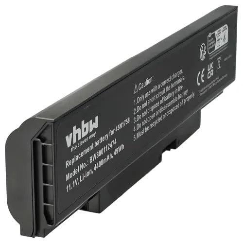 vhbw Akku kompatibel mit Lenovo ThinkPad Edge E555, E550, E550C Notebook (4400 mAh, 10,8 V, Li-Ion) - Ersatz für 45N1758, 45N1759, 45N1760, 45N1761, 45N1763, 4X50G59217