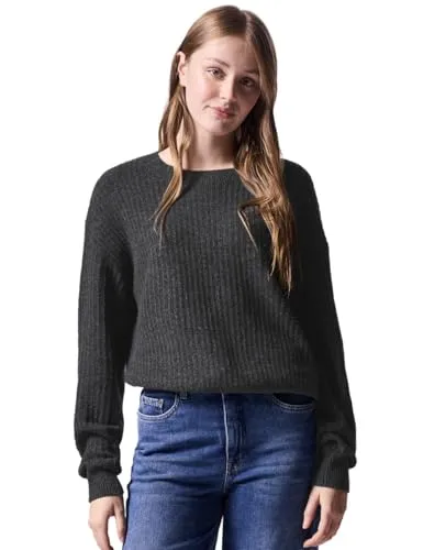 Damen Pullover mit Struktur - Stylischer Strickpullover für jeden Anlass - Pullover für Damen mit Rundhalsausschnitt und Langarm, aus bequemem Materialmix mit Stretchanteil für optimalen Tragekomfort.