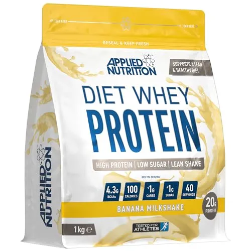 Applied Nutrition Diet Whey Protein 1000g - Sportnahrung mit hochwertiger Proteinformel, wenig Kohlenhydraten und zusätzlichen Zutaten wie CLA und grünem Tee-Extrakt. Ideal für Fitness-Enthusiasten, die auf Geschmack und Qualität Wert legen.