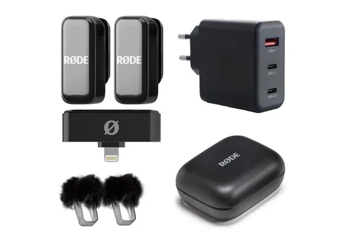 RØDE Wireless Micro: Drahtloses Mikrofon-System für iOS - Drahtloses Mikrofon-System für iOS mit Lightning-Anschluss, ultra-kompakt und Plug-and-Play. Mit 100 m Reichweite und bis zu 21 Stunden Akkulaufzeit ideal für Content Creator.