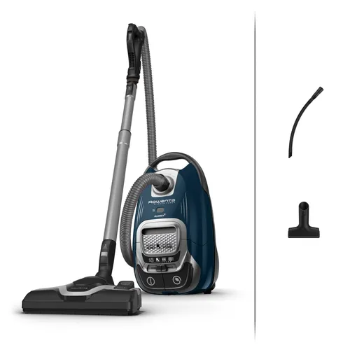 Rowenta RO7451 Silence Force Effitech - Leiser Bodenstaubsauger - Bodenstaubsauger mit Beutel, extrem leise mit nur 57 dB(A), hohe Saugleistung dank energieeffizientem Effitech-Motor und staubfreier Abluft.