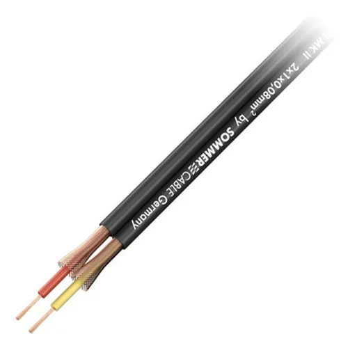 Sommer Cable SC-Onyx 2008 Zwillings-Instrumenten-Patchkabel - HiFi-Kabel, langlebig und flexibel mit PVC-Außenmaß für optimale Signalübertragung und hohe Qualität in der Musikproduktion.