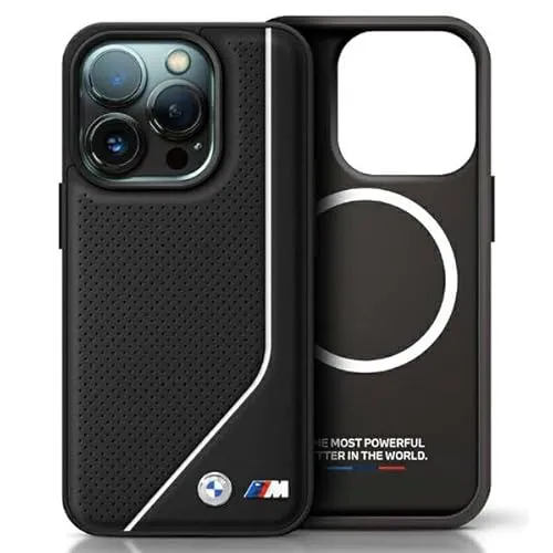 BMW BMHMP16L23PUCPK iPhone 16 Pro Hardcase - Smartphone Hülle mit perforiertem Design, bietet optimalen Schutz und ist kompatibel mit MagSafe für einfaches kabelloses Laden.