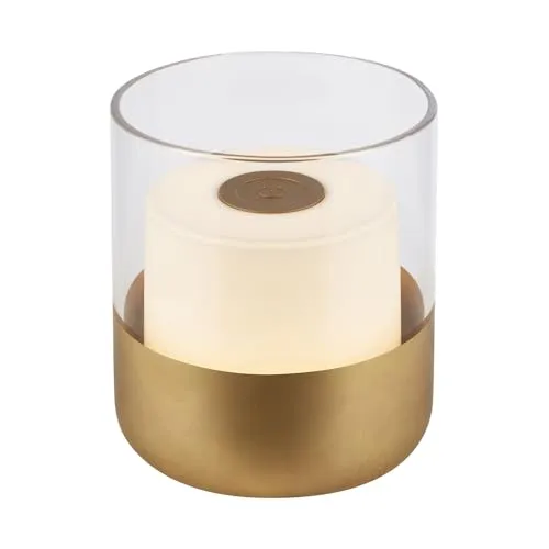 Briloner Leuchten LED Tischleuchte LILET - Mobiles Licht für jeden Raum - Nachttischleuchten mit 15 Stunden Akkulaufzeit und 3 dimmbaren Helligkeitsstufen. Ideal für gemütliche Abende drinnen und draußen, wasserfest nach IP44.