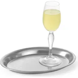 HENDI Kaffeehaustablett 29 cm Edelstahl 18/10 in silber von HENDI