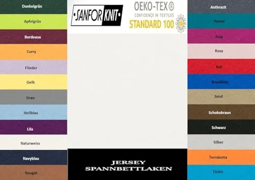EXKLUSIV HEIMTEXTIL Jersey Spannbettlaken 60 x 120 cm Weiss 100% Baumwolle Öko - Tex Zertifiziert Bed-Sheet Bettlaken Spannbetttuch