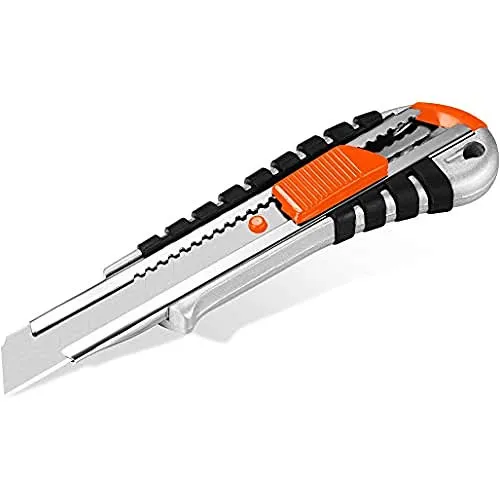 Verzinktes Schneidwerkzeug mit 18mm Brechbarer Klinge in orange von EDMA