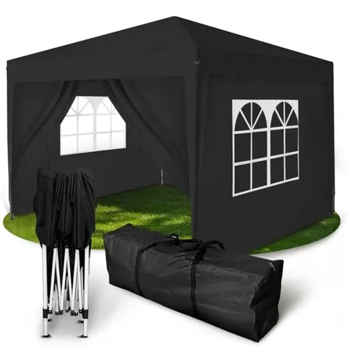 Kronenburg Faltpavillon wasserdicht 2 x 2 m in schwarz von Kronenburg