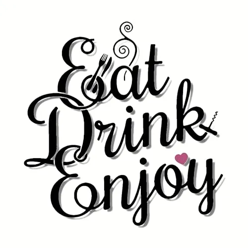 Servietten Eat, drink and enjoy | Spruch | Text | Essen | Party | Tischdeko | Decoupage | Serviettentechnik 33x33cm 20