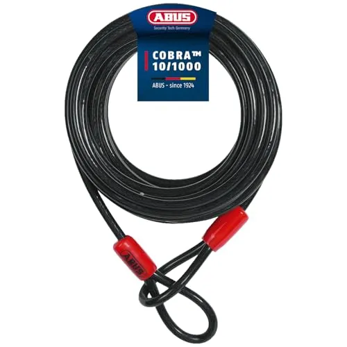 ABUS Schlaufenkabel Cobra 10mm – 1000 cm lang - Motorradschlösser mit hoher Flexibilität und optimalem Schutz für Ihr Motorrad, ideal für sicheres Parken.