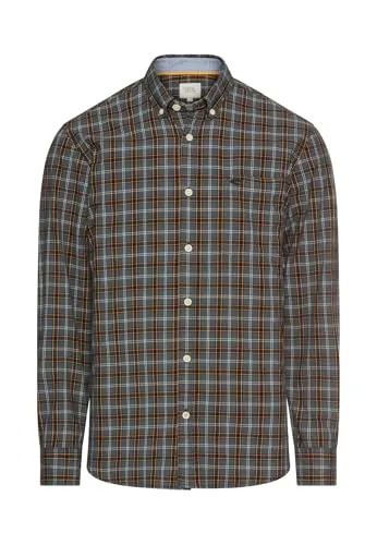 Karohemd CAMEL ACTIVE Herren 3XL burned gelb - Herren-Freizeithemden aus 100% Baumwolle, pflegeleicht und atmungsaktiv. Mit taillenbedeckendem Schnitt und Logo Stickerei für einen sportlichen Look.