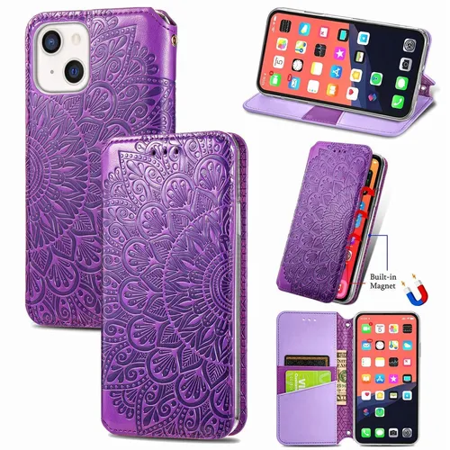 Handyhülle Schutz Case für Apple iPhone 13 mini Cover Tasche Etuis Violett Neu