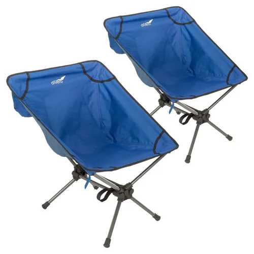 DIVERO 2er Set Campingsessel ultraleichter Campingstuhl  Angelstuhl königsblau