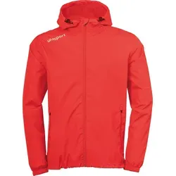 uhlsport Regenjacke ESSENTIAL für Kinder - rot/weiß, Größe 128 - Sportjacke für Kinder, wasserabweisend und ideal für aktive Spiele im Freien. Hochwertige Qualität von uhlsport, dem Experten für Fußballausstattung.
