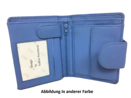 DF Geldbörse hellgrüne Damenbrieftasche mit Druckknopf