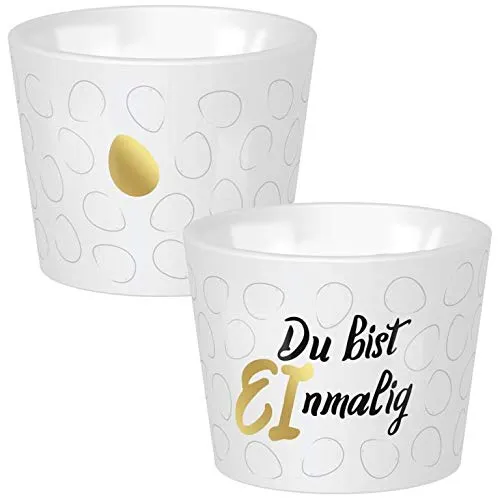 Sheepworld, Gruss und Co -47213 - Eierbecher »Einmalig«, 4cm x 5cm, Porzellan, spülmaschinengeeignet