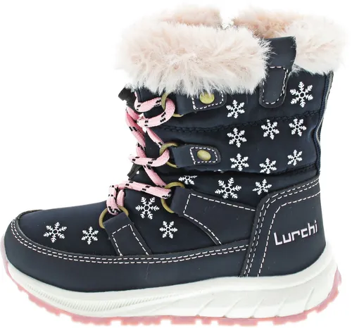 Lurchi Stiefelette blau 27 - Wanderschuhe in Größe 27, mit warmem Innenfutter und sportlicher Schnürung, ideal für kalte Tage und aktive Kinder.