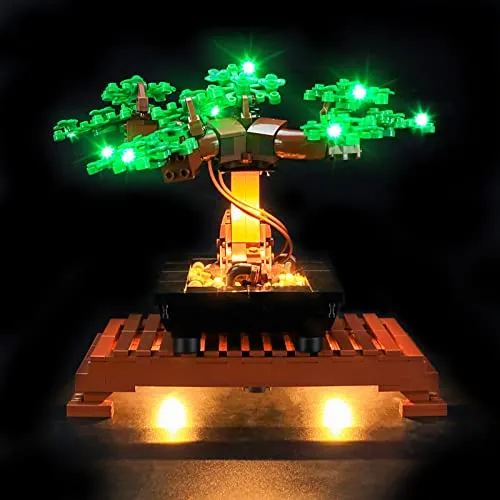 YEABRICKS LED Licht für Lego-10281 Creator Expert Bonsai Tree(Green) Bausteine Modell (Lego Set Nicht enthalten)