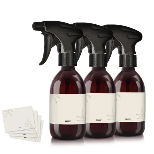 Produktbild Oputec 3 x 300ml Sprühflaschen aus Kunststoff braun, Pflanzen, Blumen, Reinigung