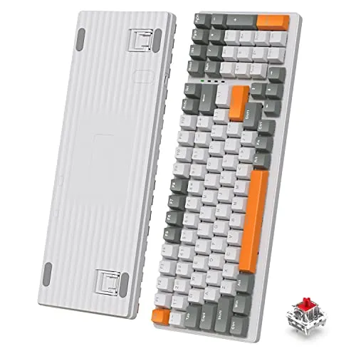 K3 Mechanische Tastatur ultrakompakt Mini Volle Größe Typ C USB Pro Kontrol Freek NKRO wasserfest 10 RGB Chroma Beleuchtung LED Taktil & klickend linearer roter Schalter für PC/Mac,QWERTY Layout