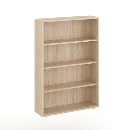 KOMTO Regal 80 cm breit Sonoma Eiche - Höhenverstellbares Bücherregal mit 4 Ebenen - Bücherregal in Sonoma Eiche, ideal für Bücher und Dekoration. Hochwertiges, langlebiges Material und umweltfreundlich. Einfache Montage für flexiblen Einsatz im Zuhause oder Büro.