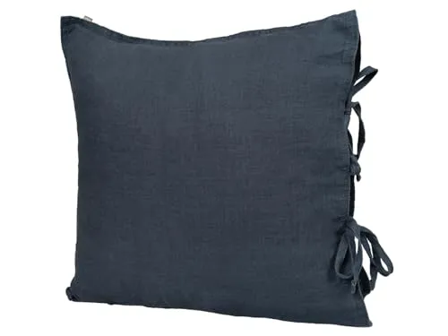 beties Leinen Kissenbezug 40x40 cm Stone-Washed in tiefsee-blau - Hochwertiger Kissenbezug aus 100% Leinen mit praktischem Hotelverschluss. Pflegeleicht und vorgewaschen für optimalen Schlafkomfort. Verfügbar in vielen Farben für individuelle Wohnstile.