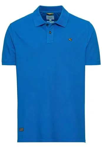 camel active Poloshirt Piqué in Strong Blue - Herren-Shirt aus 100% zertifiziertem Organic Cotton, umweltfreundlich und komfortabel, ideal für lässige Anlässe.