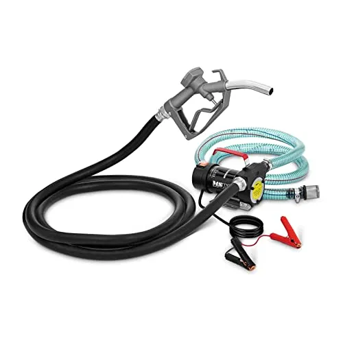 MSW Ölabsaugpumpe 12 V - Selbstsaugende Dieselpumpe mit 40 l/min - Ölabsaugpumpen für effizientes Entleeren von Heizöl und Diesel, leistungsstark mit 40 l/min Fördermenge und robustem Eisen-Gehäuse.