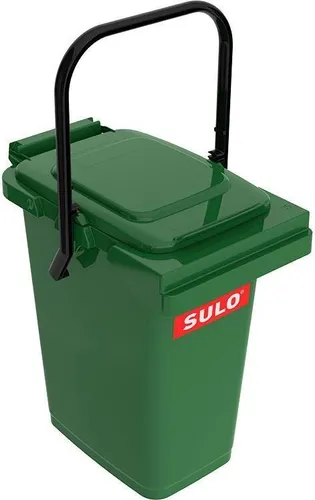SULO Mülltonne 25 Liter grün - Praktischer Mülleimer für Einpersonenhaushalte, stabil und langlebig. Ideal als Vorsortiergefäß, kompatibel mit Ident- und Wiegesystemen.