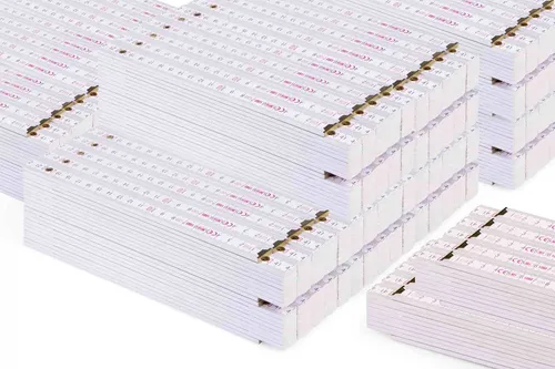 Metrie 2m Zollstock Block 52 – Weiß von Metrie