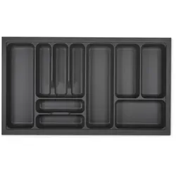 SO-TECH® Besteckeinsatz ORGA-BOX I oriongrau mit Anti-Rutsch-Beschichtung, 819 x 473 mm im 90er Schrank grau 81.9 cm x 5.5 cm x 47.3 cm