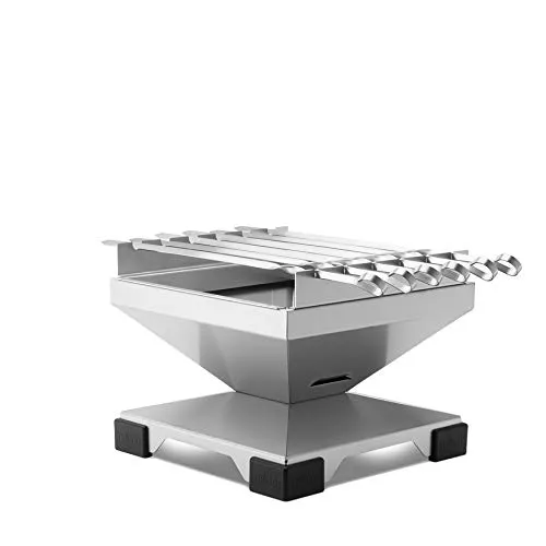 THÜROS T1 Schaschlikgrill Holzkohle Edelstahl