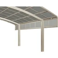 Ximax Carport Seitenwand 2 Module 100 cm Edelstahl-Look Sonderfertigung
