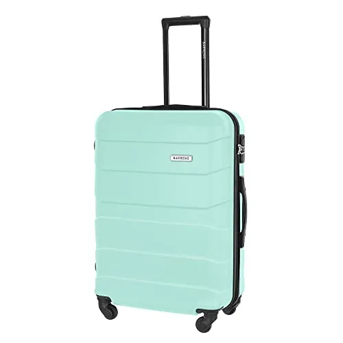 BARRENS Reisekoffer Mittelgroß Koffer Trolleys Hartschalenkoffer ABS Material Handgepäck für Flugzeug mit 4 Rollen Spinnerräder Rollkoffer Gepäck Suitcase Groß Mittel Leicht 66x46x26 cm 60 L (Minze)