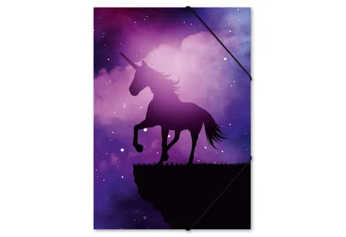 itenga Organisationsmappe itenga Gummizugmappe Zeichenmappe A3 Motiv Einhorn