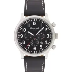 Gigandet Herren-Armbanduhr Sport Chronograph mit Lederarmband schwarz G15-001