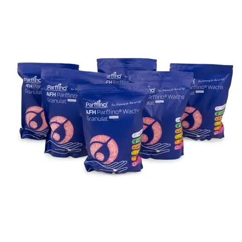 AFH Parffino® Wachs Granulat | 6 x 454 g | Rose, Schmelzpunkt 47-49 Grad