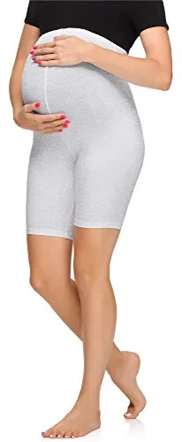 Merry Style Damen Kurze Umstandsleggings aus Viskose MS10-299 (Melange, XL)