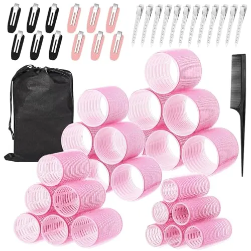 Lockenwickler Set 50 Stücke mit 24 Clips in 4 Größen
