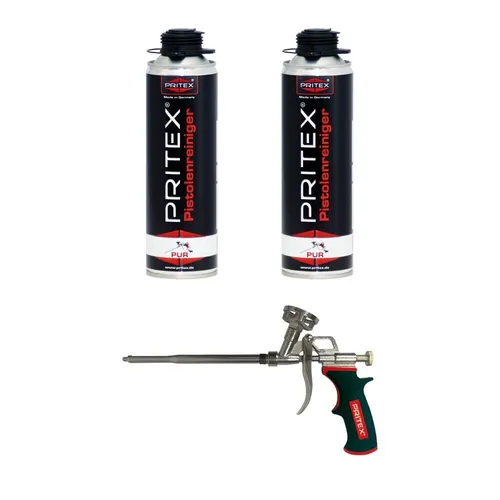 Bauschaumpistole inkl. 2 x Pistolenreiniger 500 ml