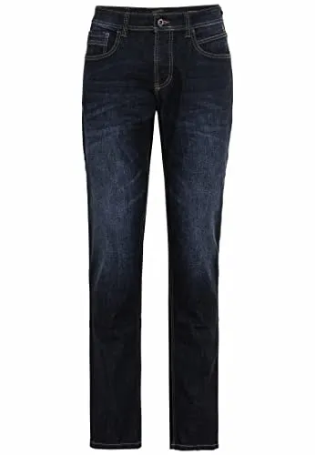 camel active Herren Regular Fit 5-Pocket Jeans Dunkelblau