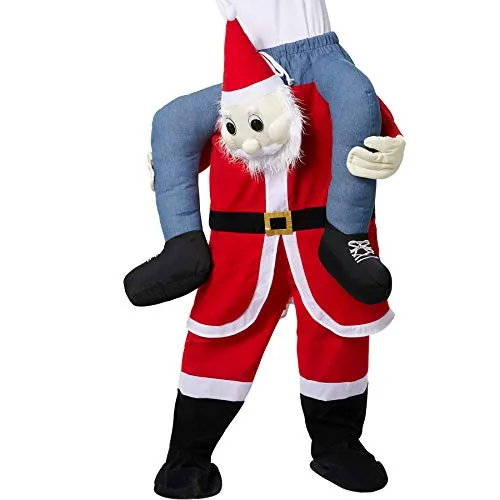 tectake® Huckepack-Kostüm Weihnachtsmann