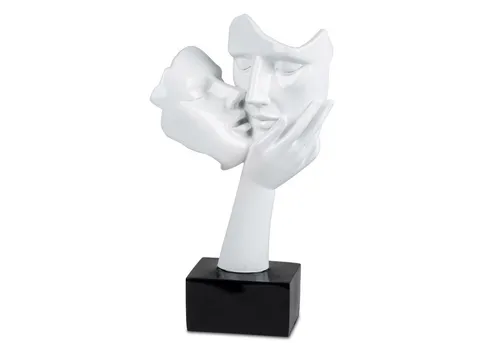 formano Skulptur Büsten weiß - Kuss Motiv - Nussknacker, elegante Büste in Weiß, 39 cm hoch, ideal für stilvolle Wohnräume und als besonderes Deko-Highlight.