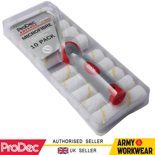 ProDec Kurz Flor Dekorieren Malen Mikrofaser Mini Rollen & Rahmen Set 10.2cm DIY