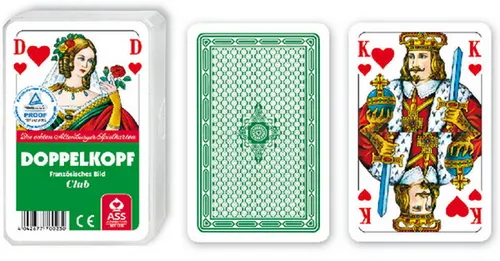 ASS Altenburger Skatkarten mit Kornblumen-Rückseite - Traditionelles Kartenspiel für 3-4 Spieler, ideal für Spielabende. 32 Blatt im handlichen Format mit glasklarem Etui, perfekt für Skat und andere Spiele.