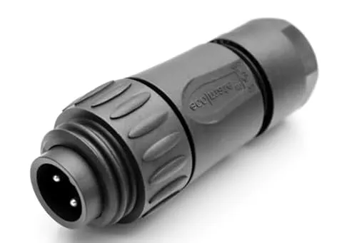 Amphenol C016 20H003 110 12 ecomate Kabelstecker 3 polig + PE Staubkappe Dichtung I Rundstecker I schwarz