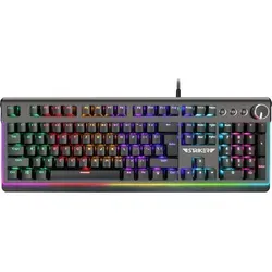Hyrican Striker ST-MK91 Mechanische Gaming Tastatur, kabelgebunden, USB, QWERTZ, RGB-Beleuchtung, schwarz