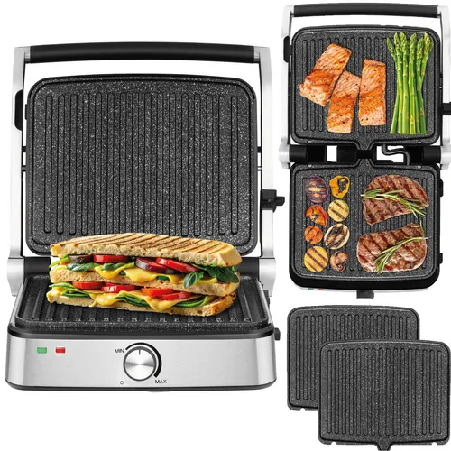 ZEEGMA GRILL CHEF EASY 2-in-1 Elektrogrill und Panini-Toaster